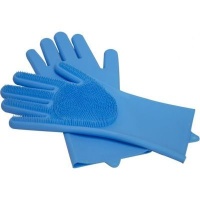 Fine Living Silicone Kitchen Gloves - Blue Photo