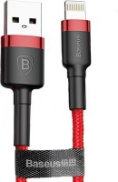Baseus 0.5m - 2.4A Cafule USB Type-A 2.0 to Lightning Cable - Red Photo