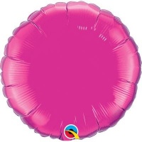 Qualatex Plain Magenta Round Foil Balloon Photo