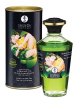 Shunga Intimate Kisses Massage Oil Organica Green Tea Photo