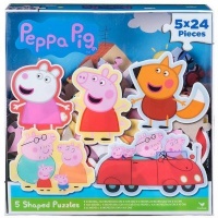 Peppa Pig 5 Shaped Puzzles In Box Photo