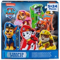 Nickelodeon Paw Patrol 5 Shaped Puzzles In Box Photo
