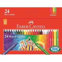 Faber Castell Faber-castell Cardboard Box Of 24 Wax Crayon Slim - 8mm Diameter Photo
