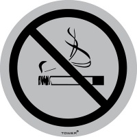 Tower Round Aluminum Anodised Sign - No Smoking Photo
