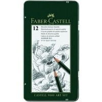 Faber Castell Series 9000 Pencil - Metal Tin Set of 12 - 8B-2H Photo