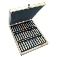 Sennelier Oil Pastels - Wooden Box Sets 36 Large Assorted Photo
