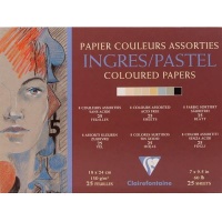 Clairefontaine Ingres Glued Pastel Pad 18x24cm - 25s - Neutral Colours Photo