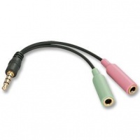 Lindy PC to Earphone & Mic Headset Adapter Cable Photo