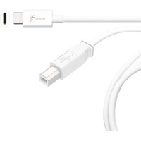 J5 Create j5create 1.8m USB2.0 C - B USB cable White Type-C to Type-B Cable Photo