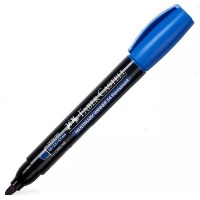 Faber Castell Faber-castell Permanent Marker Blue Bullet Point Box Of 12 Photo
