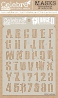 Celebr8 Mask - Grunged Alphabet Photo