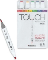 Shin Han ShinHan Touch Twin Brush Main Colours Marker Pen Set Photo