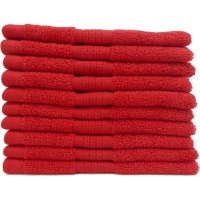 Bunty Towel-'s Elegant 380GSM Face Cloth 10 pieces Pack - Red Home Theatre System Photo