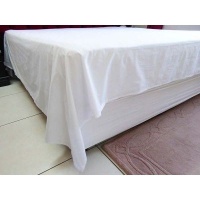 Reys Fine Linen Rey's Fine Linen Queen Bed Flat Sheet 300 TC White 100% Cotton Home Theatre System Photo