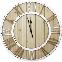 Peerless Large Nautical Wooden Roman Numerals Rope Clock Photo