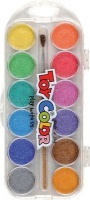 Toy Color Pearly Watercolours with Brush - 30mm Tablets Photo