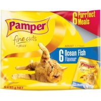 Pamper Fine Cuts in Jelly - Ocean Fish Flavour Cat Food Pouches Photo