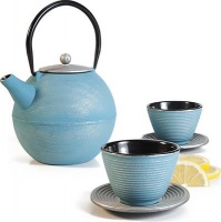Ibili Oriental Cast Iron Tetsubin Infuser Teapot Set - Soho Photo
