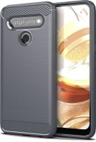 CellTime LG K61 Shockproof Carbon Fiber Design Cover - Grey Photo