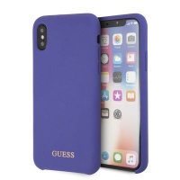 Guess - Silicone Case With Gold Logo iPhone X / XS Purple Photo