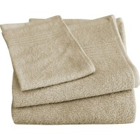 easyhome Nuovo Bath Hand Face Towel and Bath Mat Set Beige Photo