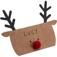 Ginger Ray Silly Santa - Kraft Reindeer Shaped Place Cards Photo
