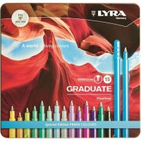 Lyra Graduate Fineliners - 0.5mm Fresh Colours in Metal Box Photo