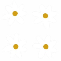 Stickit Designs Small Yellow Daisies Wall Stickers Photo