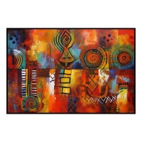 Fancy Artwork Canvas Wall Art :Tribal Rhythms By Vibrant Expressions Captivating - Photo