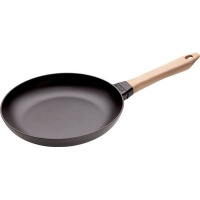 Staub Pans Cast Iron Frying Pan with Wooden Handle Photo
