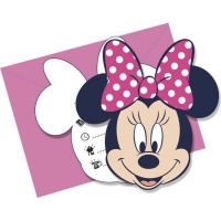 Procos Minnie Mouse Bow-Tique 6 Die-Cut Invitations & Envelopes Photo