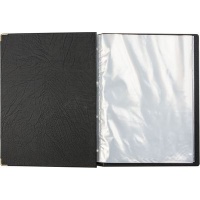 Flip File A4 Executive Leather Look Display Book - 100 Pocket Photo