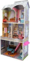 Ideal Toys Doll House 3 Level With Spiral Staircase & Furniture Photo
