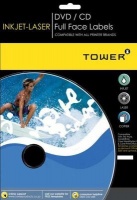 Tower W116 Inkjet-Laser DVD/CD Full Face Labels Photo