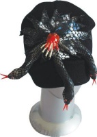 Koleda Knitted Hat with 3 Snakes & Hand Photo