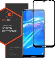 Raz Tech Full Cover Tempered Glass for Huawei Y7/Y7 PRO/Y7 PRIME 2019 - Black Photo