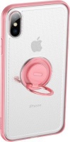 Baseus Dot Bracket Ring Case for iPhone XS Max - Pink & Transparent Photo