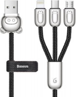 Baseus 1.2m - 3.5A 3in1 L.P. USB Type-A 2.0 to Lightning Micro & Type-C - Red Photo