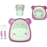 First for Earth Bamboo Fibre Kid's Meal Set - Hippo Photo