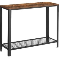 Lifespace Rustic Industrial 2 Tier Console Hall Table Photo