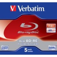 Verbatim SERL Hard Coated 2x Mini BD-RE 5 Pack in Jewel Case Photo