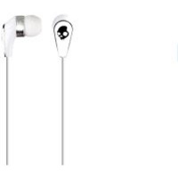 Skullcandy 50/50 White and Chrome Earbuds with In-Line Mic Photo