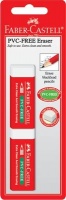 Faber Castell Faber-castell Blister Of 2 piecess Pvc Free Eraser 7095 Photo