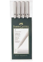 Faber Castell Ecco Pigment Sketching Pen - Black - Set of 4 All Sizes Photo
