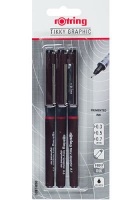 Rotring Tikky Graphic Fineliner Pigment Pens Set of 3 Photo