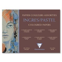 Clairefontaine Claire Fontaine Ingres Spiral Pastel Pad - Bright Colours Photo
