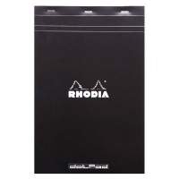 Rhodia No.19 Basics Dot Pad - Black Cover - 80 Sheets - 21x31.8cm Photo