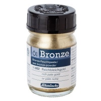 Schmincke Oil Bronze Powder - 50ml - Rich Pale Gold Photo
