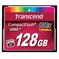 Transcend CompactFlash 800x 128GB 800 Card 120/60MB/s Photo