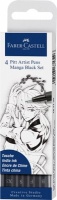 Faber Castell Faber-Castell Pitt Artist India Ink Pens - Manga Black Set Photo